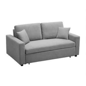 Sofá cama de 3 plazas de tela INIZOR - Gris claro
