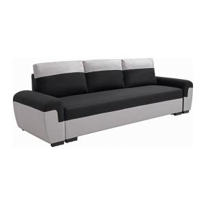 Sofá cama de 3 plazas de tela negro y gris claro GABY II