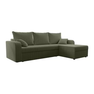 Sofá rinconera y reversible en terciopelo verde caqui ONABI…