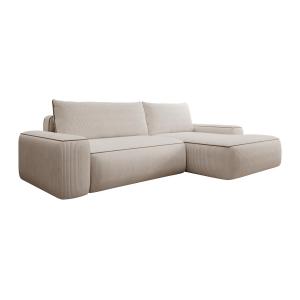 Sofá rinconera derecho de pana beige ZOMELA
