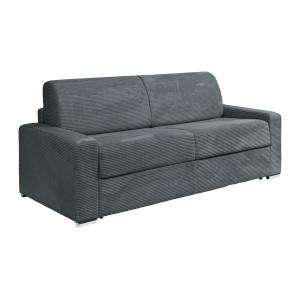 Sofá cama de 4 plazas de apertura rápida de pana gris antra…