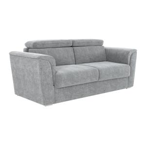 Sofá cama de 3 plazas de apertura rápida de tela gris - Cam…