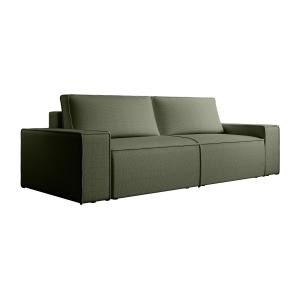 Sofá cama de 4 plazas de terciopelo verde AMELIA