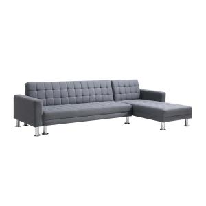 Sofá cama esquinero y reversible de tela gris WILLIS II
