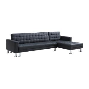 Sofá cama rinconero WILLIS - Ángulo reversible - Piel sinté…