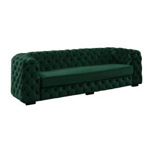 Sofá de 3 plazas chesterfield STANLEY - Terciopelo verde pi…