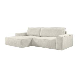 Sofá rinconera de pana beige AMELIA de PASCAL MORABITO - Án…