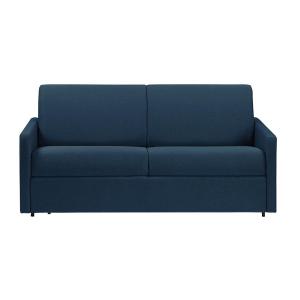 Sofá cama de 3 plazas de tela tipo italiano CALIFE - Azul o…
