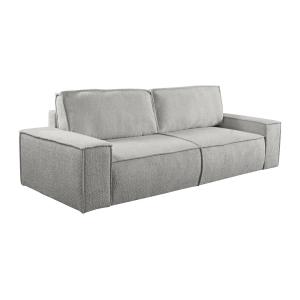 Sofá cama de 3 plazas de tela bouclette gris AMELIA de PASC…