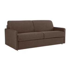 Sofá cama italiano 4 plazas de tela CALIFE - Marrón - Cama…