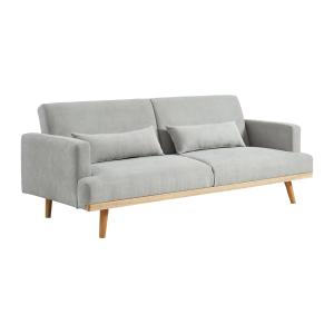 Sofá cama de 3 plazas de tela ESME - Gris claro