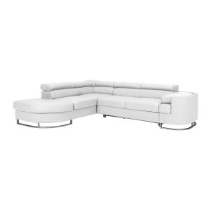 Sofá cama rinconero (ángulo izquierdo) de piel sintética bl…