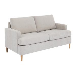 Sofá cama de 3 plazas de tela beige COPONA