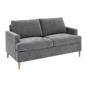 Sofá cama de 3 plazas de tela gris COPONA