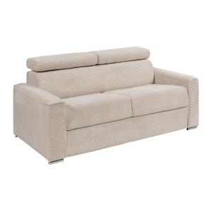 Sofá cama de 4 plazas de apertura rápida de pana beige - Ba…
