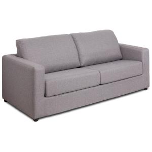 Sofá cama de 3 plazas de tela tipo italiano gris DONETO