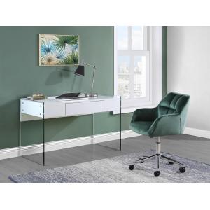Silla de escritorio PEGA - Terciopelo - Verde - Altura ajus…