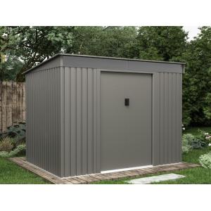 Caseta de jardín metal de acero galvanizado gris 429 m² - F…