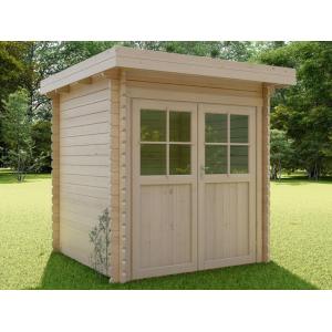 Caseta de jardín de madera 39 m² de 19 mm de grosor - ZALEN…