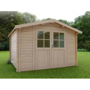 Caseta de jardín de madera 88 m² de 28 mm de grosor - JANOL…