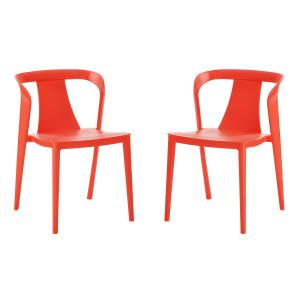 Juego de 2 sillas de jardín - Naranja - VOLTERRA