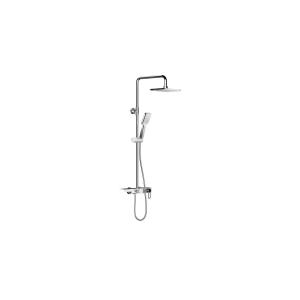 Columna de ducha de acero inoxidable con estante - Níquel c…