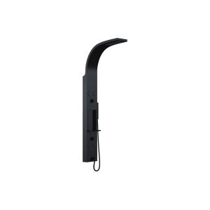 Columna de ducha de hidromasaje con estante - Negro mate -…