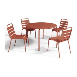 Comedor de jardín de metal - una mesa de 110 cm de diámetro…