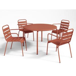 Comedor de jardín de metal - una mesa de 110 cm de diámetro…