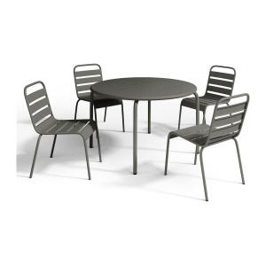 Comedor de jardín de metal - una mesa de 110 cm de diámetro…