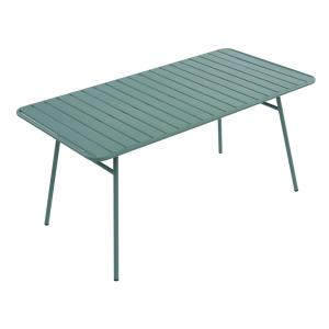 Mesa de jardín de metal - 160 cm de ancho - verde almendra…