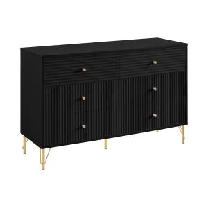 Cómoda de 6 cajones - Negro - LUREO