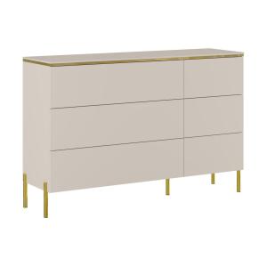 Cómoda 6 cajones - Beige y dorado - VUKIA de Pascal Morabit…