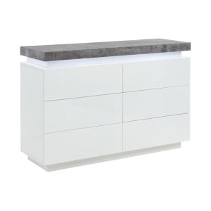 Cómoda HALO II - 6 cajones - MDF lacado - Con LEDs - Color:…