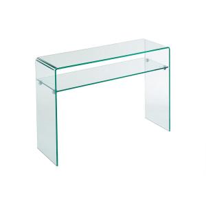 Consola - 1 estante - Cristal templado - Transparente - STI…