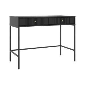 Mesa con 2 cajones de MDF - Negro - DEMASIA