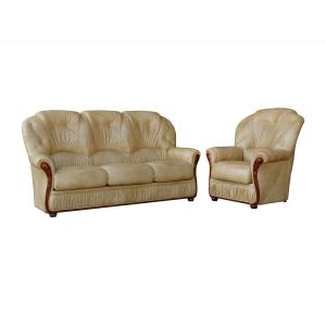 Sofá 3 1 plazas 100% piel de búfalo DAPHNE - Beige