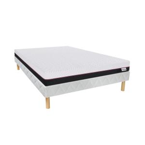 Conjunto de somier   colchón 140 x 190 cm espuma viscoelást…