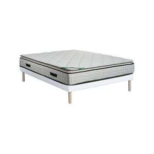 Conjunto 140 x 190 cm somier tapizado   colchón de espuma y…