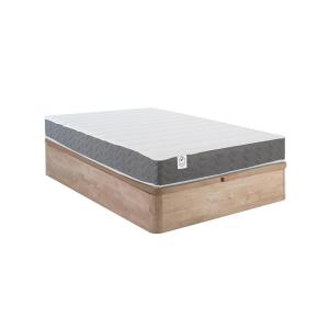 Cama 160 x 200 cm - canapé abatible natural claro   colchón…