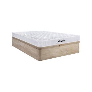 Conjunto somier baúl de 140 x 190 cm en color natural claro…