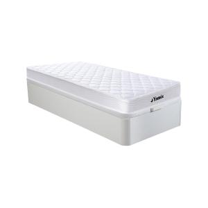 Conjunto somier arcón blanco   colchón de muelles y viscoel…