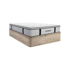 Conjunto de canapé somier de 140 x 200 cm natural claro   c…
