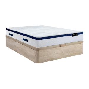 Cama 140 x 190 cm - canapé abatible natural claro   colchón…