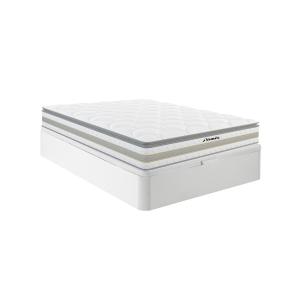 Conjunto somier baúl blanco   colchón de muelles ensacados…