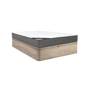 Conjunto de canapé abatible 140 x 190 cm natural claro   co…