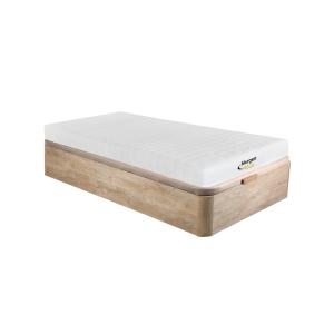 Conjunto somier arcón natural claro   colchón de espuma 7 z…
