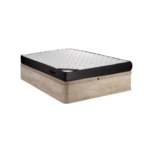 Conjunto somier canapé abatible natural claro   colchón de…