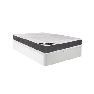 Conjunto canapé abatible blanco   colchón de muelles ensaca…