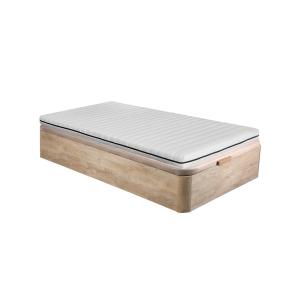 Conjunto de canapé abatible de madera natural claro   colch…